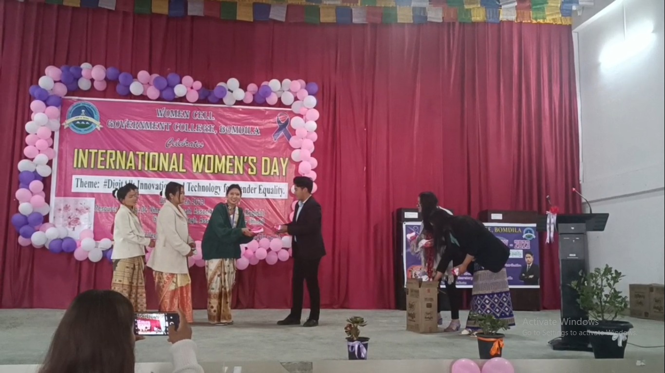 International Women’s Day celebrater at Govt College, Bomdila