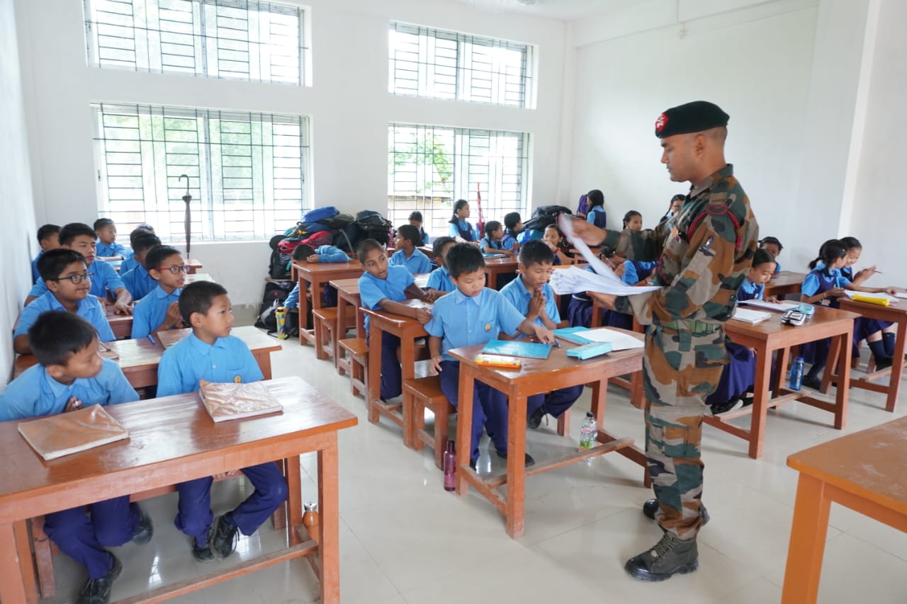 Assam Rifles Organizes Pre-Entrance Exam for Sainik School at VKV School Changlang