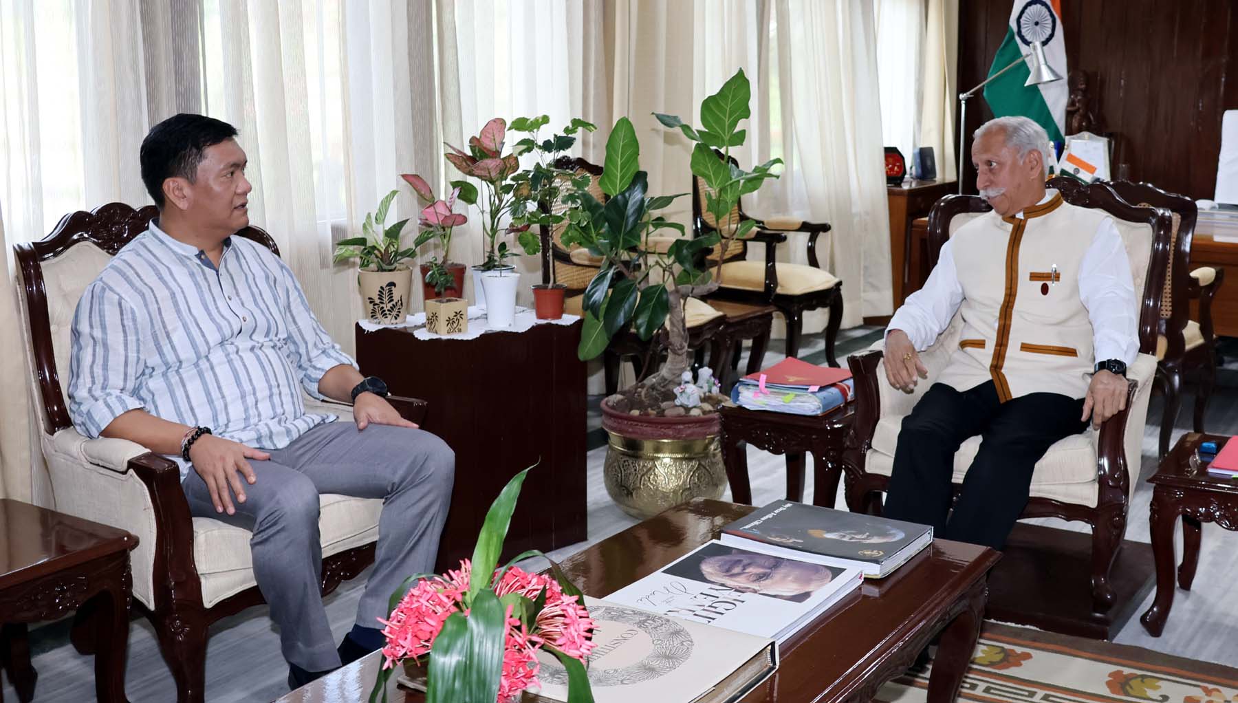 Chief Minister Pema Khandu calls on Governor   Lt. General KT Parnaik