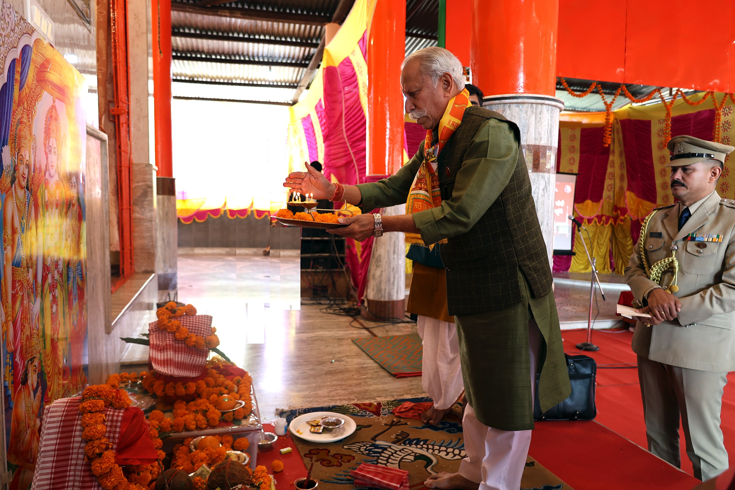 Governor Lt. Gen. KT Parnaik participates in auspicious occasion of Ramlalla Pran-Pratishtha in Niti Vihar, Itanagar