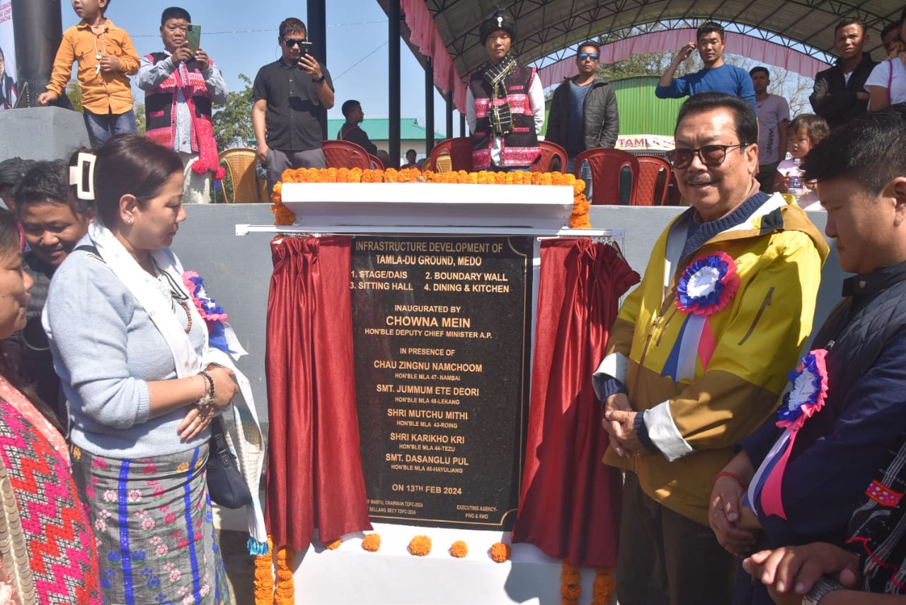 Deputy CM Mein inaugurates Infrastructural Assets at the Tamla-Du Festival Ground