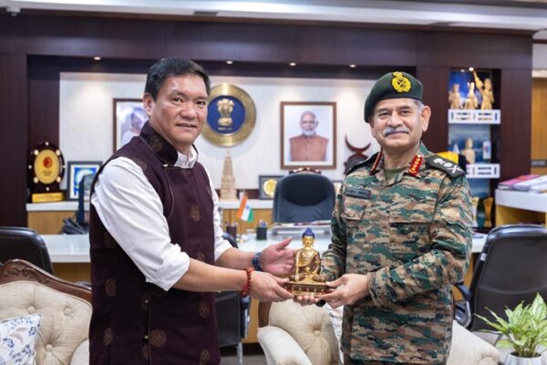 Chief of Army Staff Gen. Upendra Dwivedi meets Chief Minister Pema Khandu